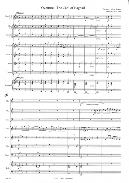 The Cadi of Bagdad - Overture (1778) (Thomas Linley)