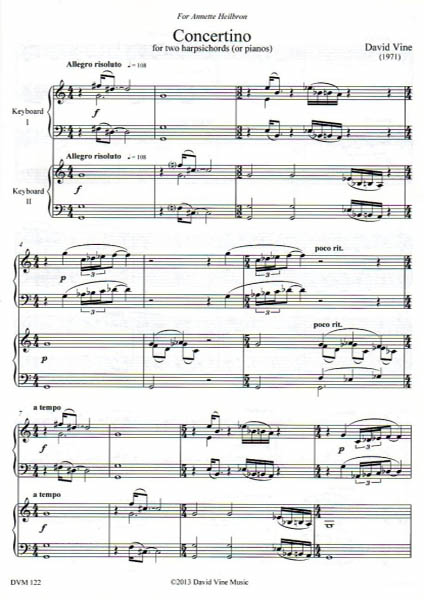 Concertino for two harpsichords (David Vine)