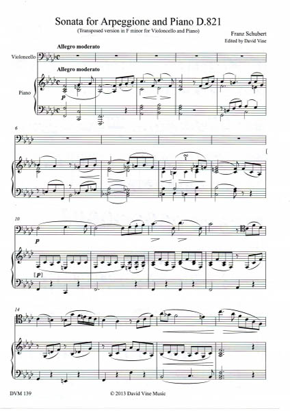 Sonata for Arpeggione and piano, D.821 (cello or viola and piano) (Schubert)